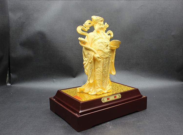 绒沙金财神爷沙金工艺品金财神摆件厂家供应招财家居摆件