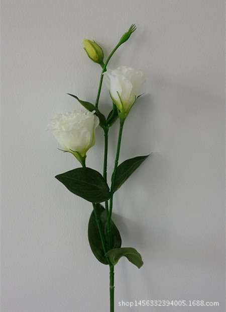 厂价直销高仿真婚庆花艺批发春色3头单枝小洋桔梗花龙胆花