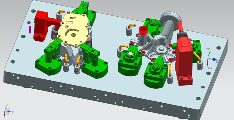 四轴夹具液压夹具卧加夹具阀体夹具
