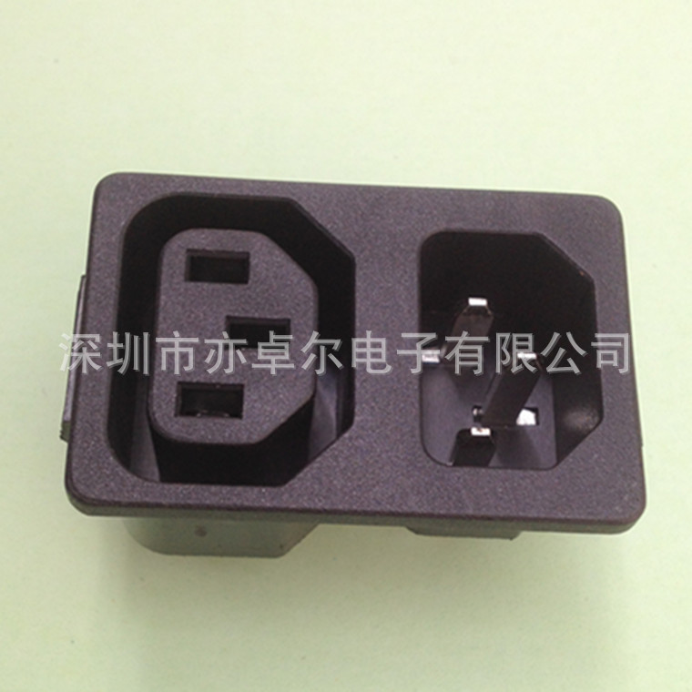 台湾富湾 RICH BAY原装正品 IEC电源插座一公一母 R-3012(B00)