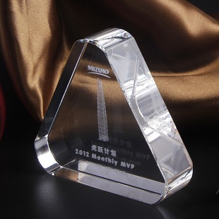 创意水晶摆件新特奇水晶商务纪念品高档水晶压纸器定制礼品工艺品