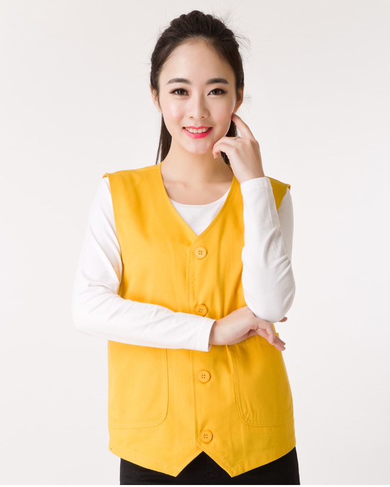 上海厂家定制 义工马甲 纯色工作服马甲定