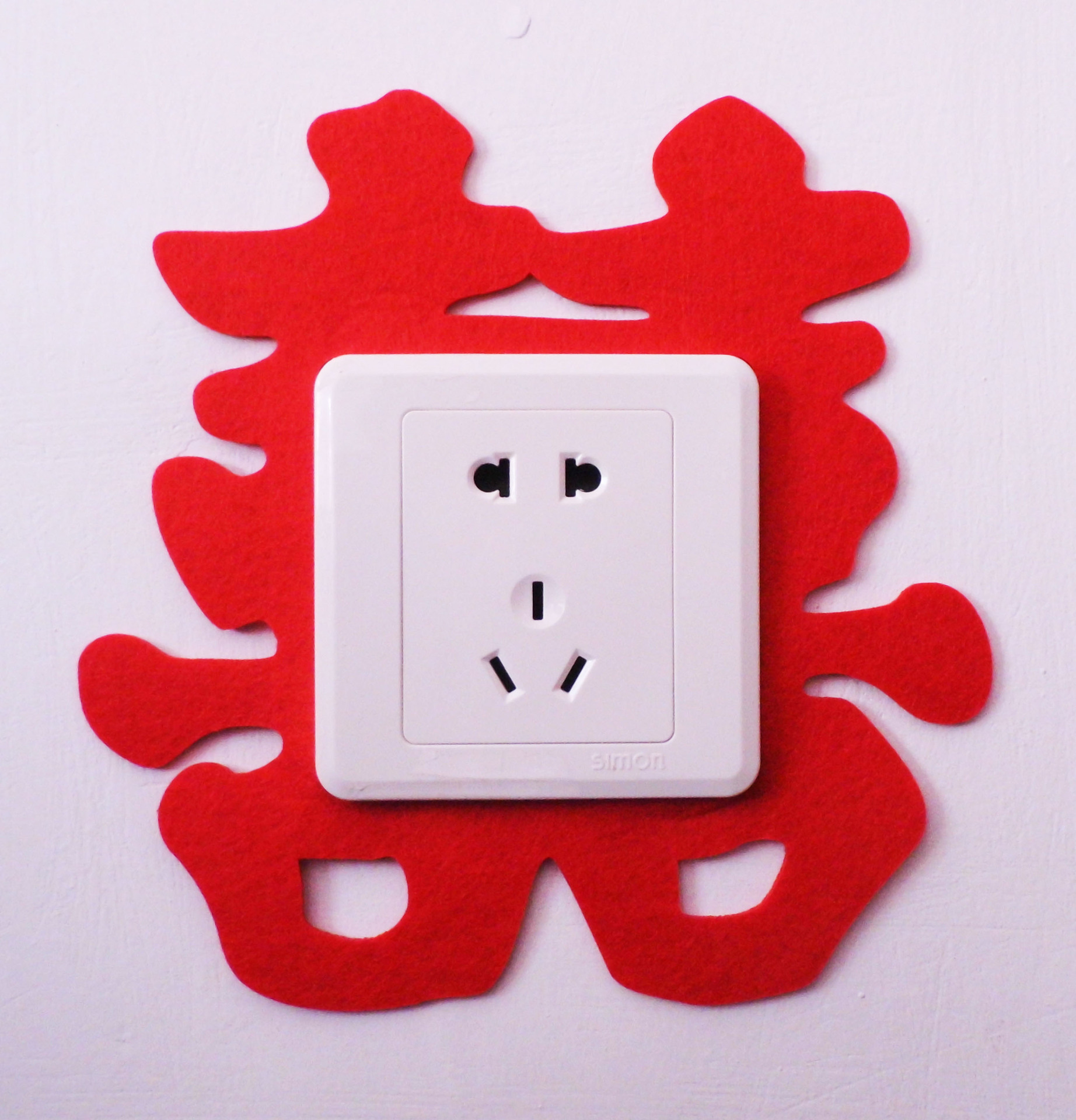 新款长颈鹿开关贴 布艺家居装饰美化开关套 卡通创意定制批发