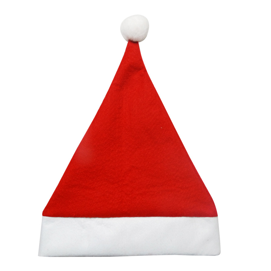 工厂定制新款毛毡圣诞帽子圣诞节日帽成人刺绣圣诞帽超值热卖