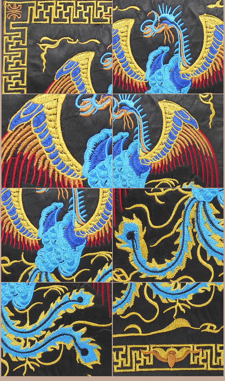 绣花凤凰官服补子批发 中国民族特色装饰绣片 贵妃服装摆设鼠标垫