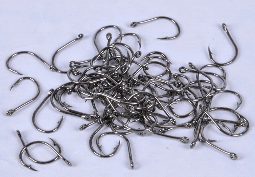 1000枚 散装管付伊势尼 带圈鱼钩有倒刺 3-12号带孔伊势尼鱼钩