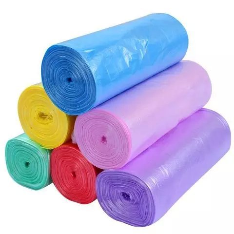 Jiegang 6 Rolls 120 PCs Color Combination Set Disposable Garbage Bag Black and Multi-Color Small and Medium 45*50 Type