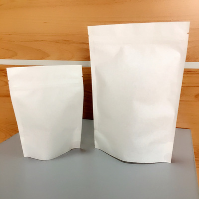 空白自立自封棉纸袋 瓜子茶叶大小包装袋 磨砂开窗自封袋可定制