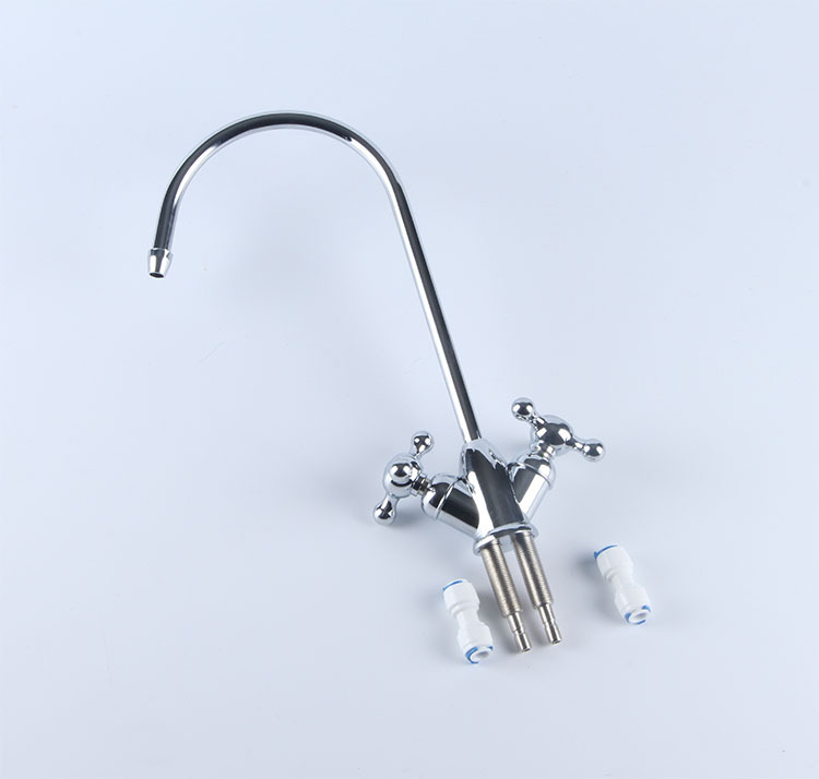 2分双出水龙头净水器纯水机双开关二分家用三叉鹅颈双水龙头
