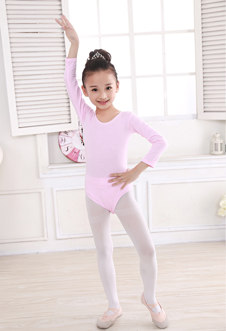 新款芭蕾舞连体练功服女童幼儿体操形体训练-童表演服/舞蹈服