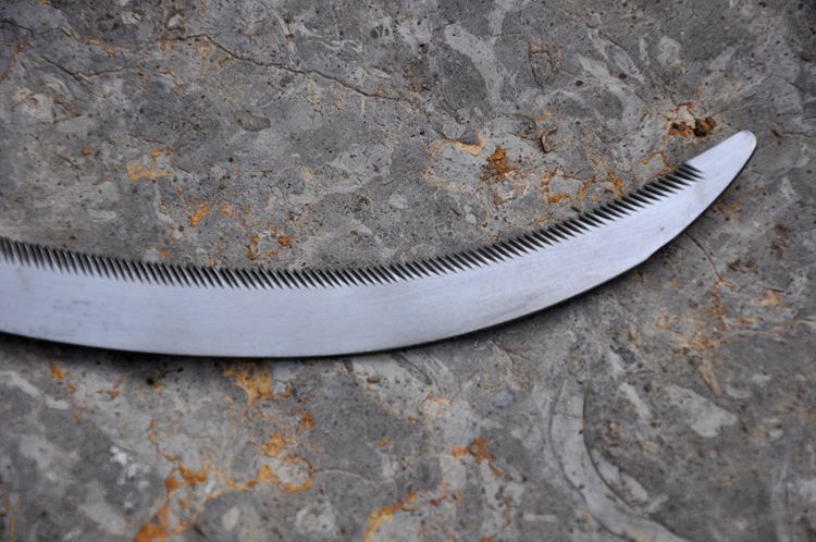 锯齿镰刀钓鱼水草镰刀头除草 割水草刀 割草器鱼叉 渔具抄网配件