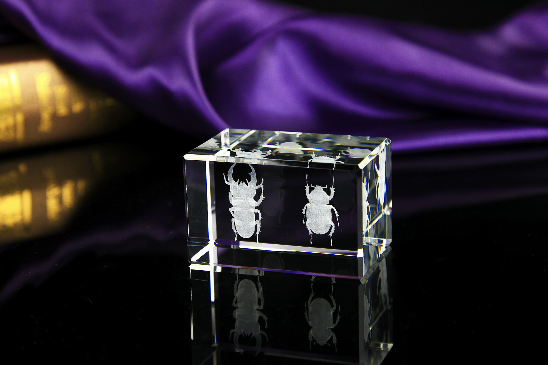 3d内雕 水晶昆虫工艺品 工艺摆件 内雕甲虫立体图 水晶礼.