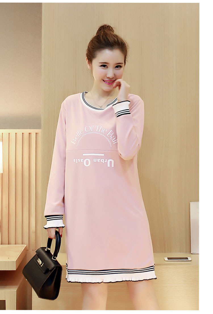 孕妇装加绒哺乳衣外出韩国秋冬时尚显瘦喂奶