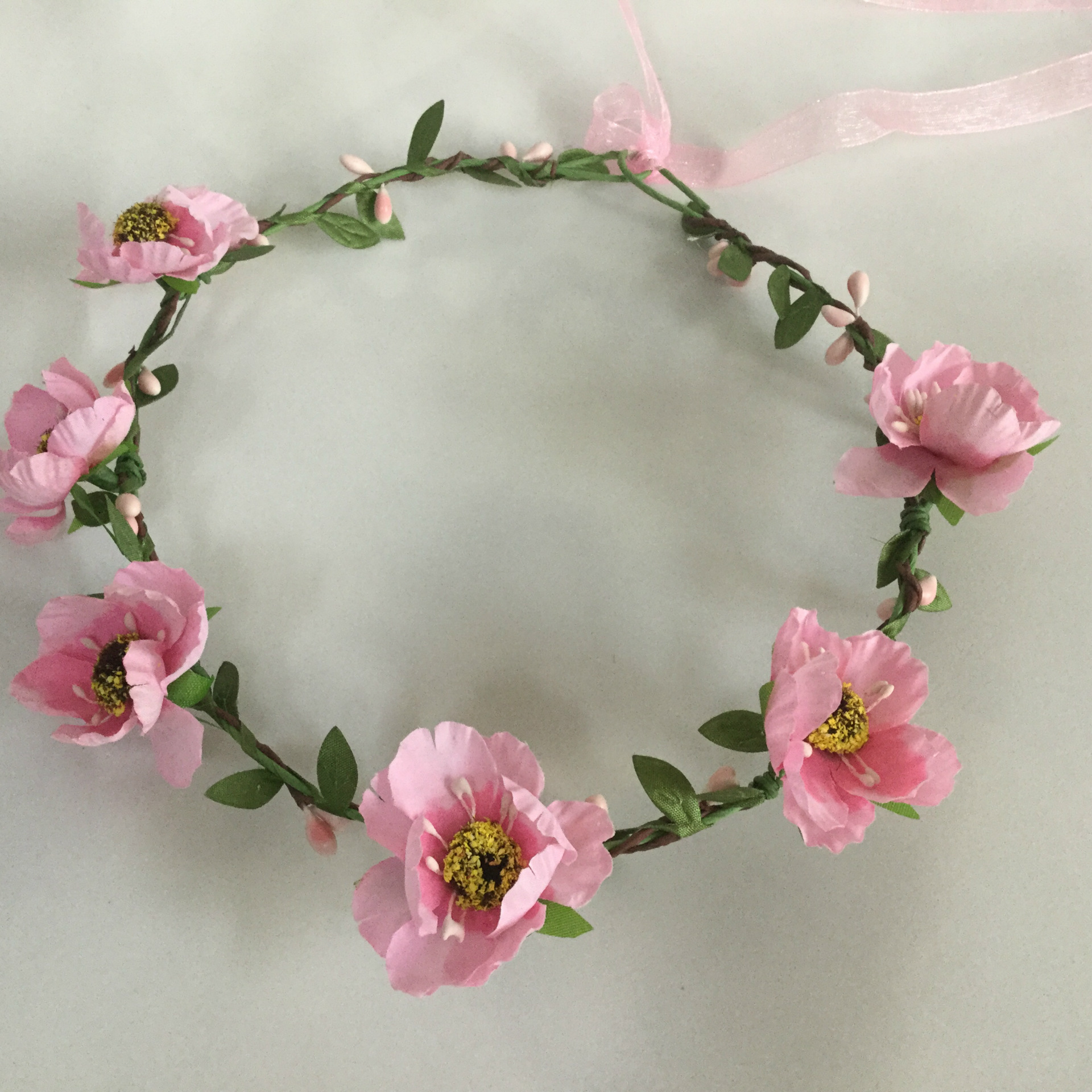 厂家直销 白色花环发箍 韩式森女樱花新娘发饰 头环 多色选现货