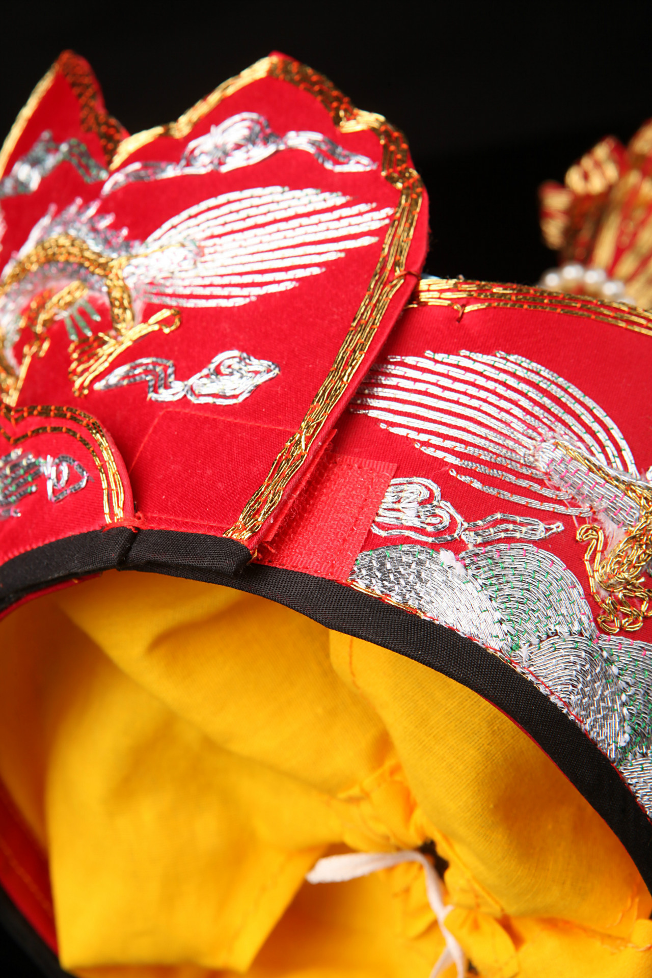 乾辰 庄严如法师帽精品龙绣毗卢帽 佛教用品 五佛帽 佛教法帽