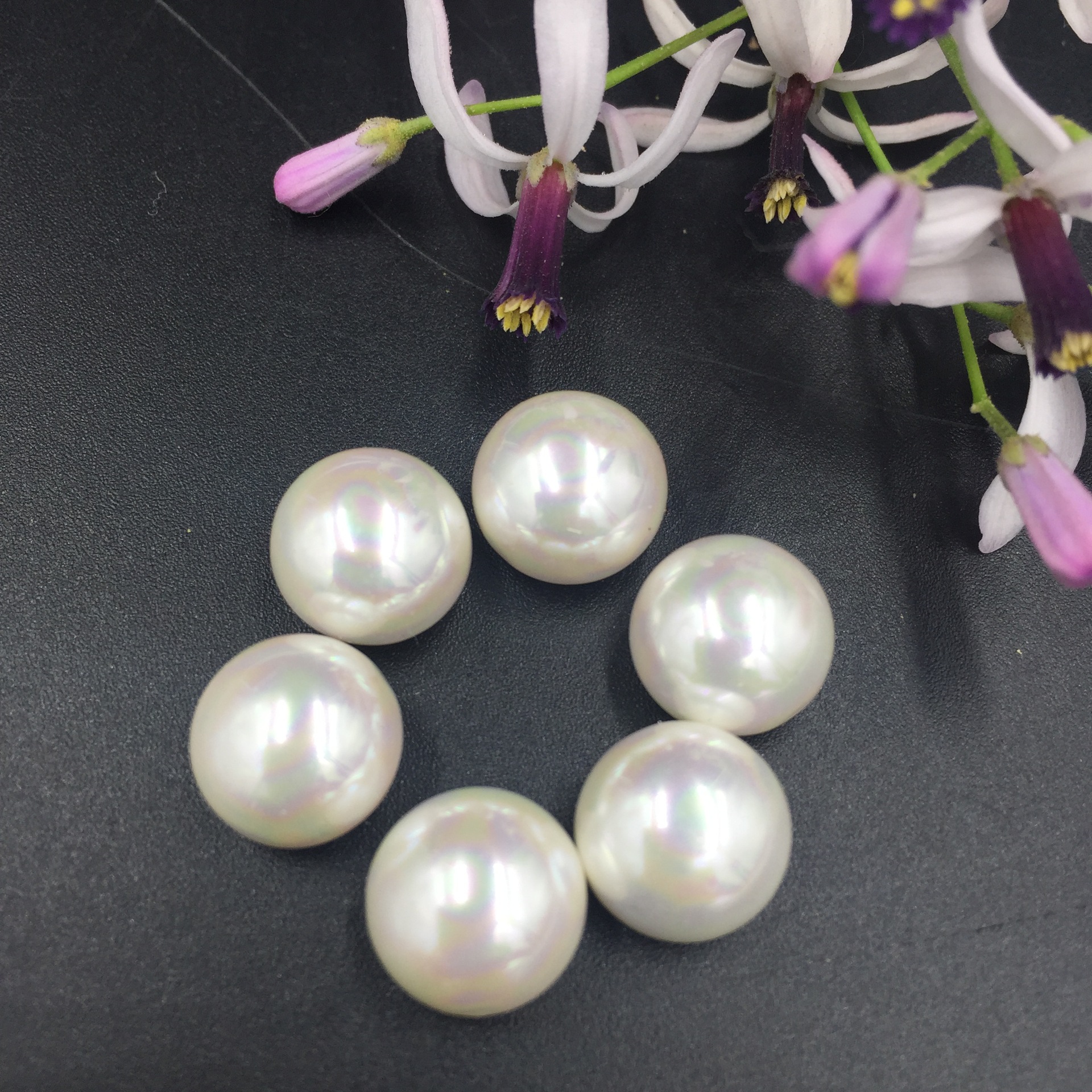 青岛高亮仿珍珠 6mm-14mm高亮五彩珠 面包珠五彩珍珠 饰品配件