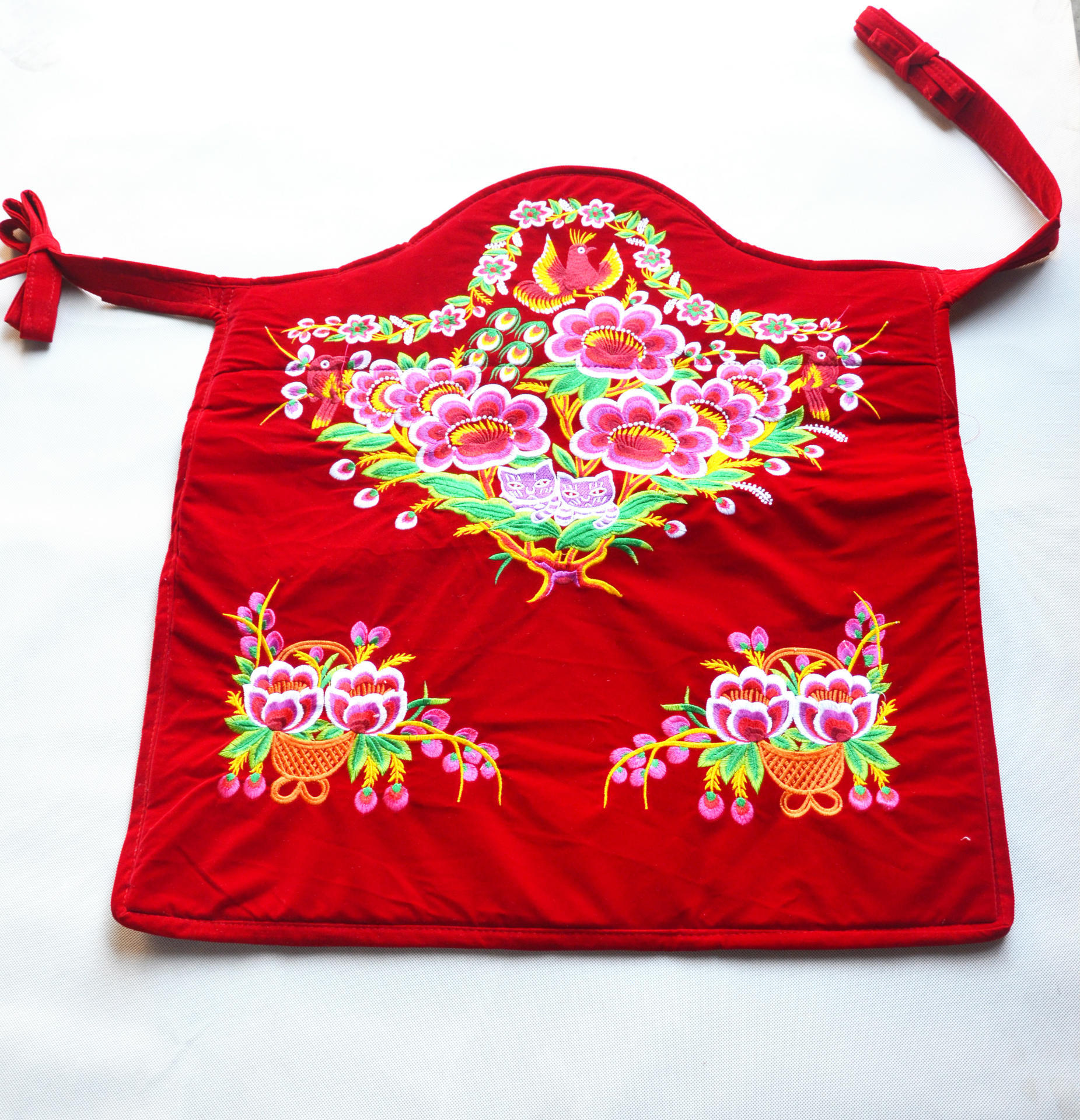 云南新式花色背带双肩背带 双面绣花内拆背带棉婴儿宝宝绣花背篼