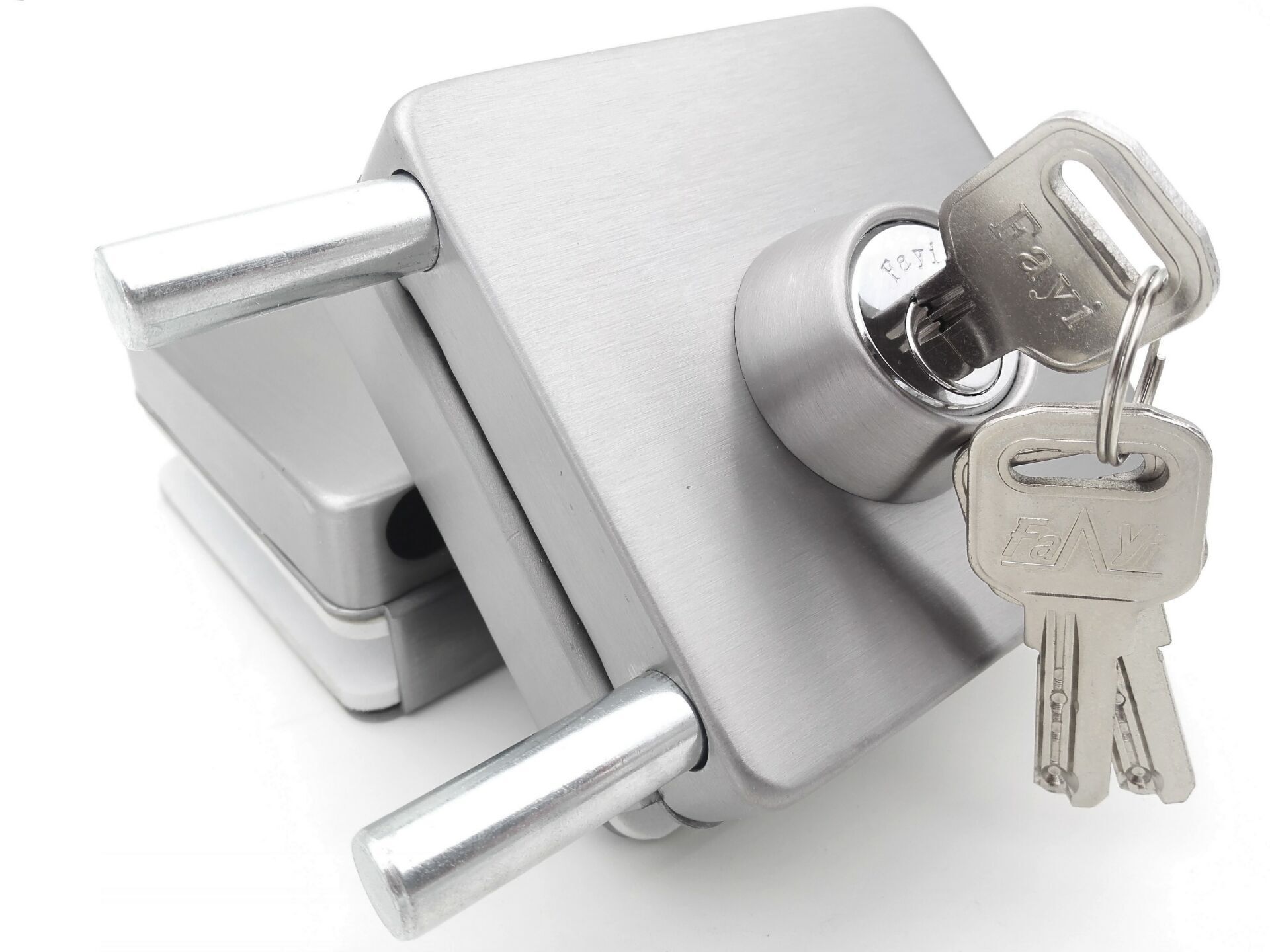 方形双门带把手fy-028不锈钢玻璃门锁 移门酒店 办公室玻璃地插锁