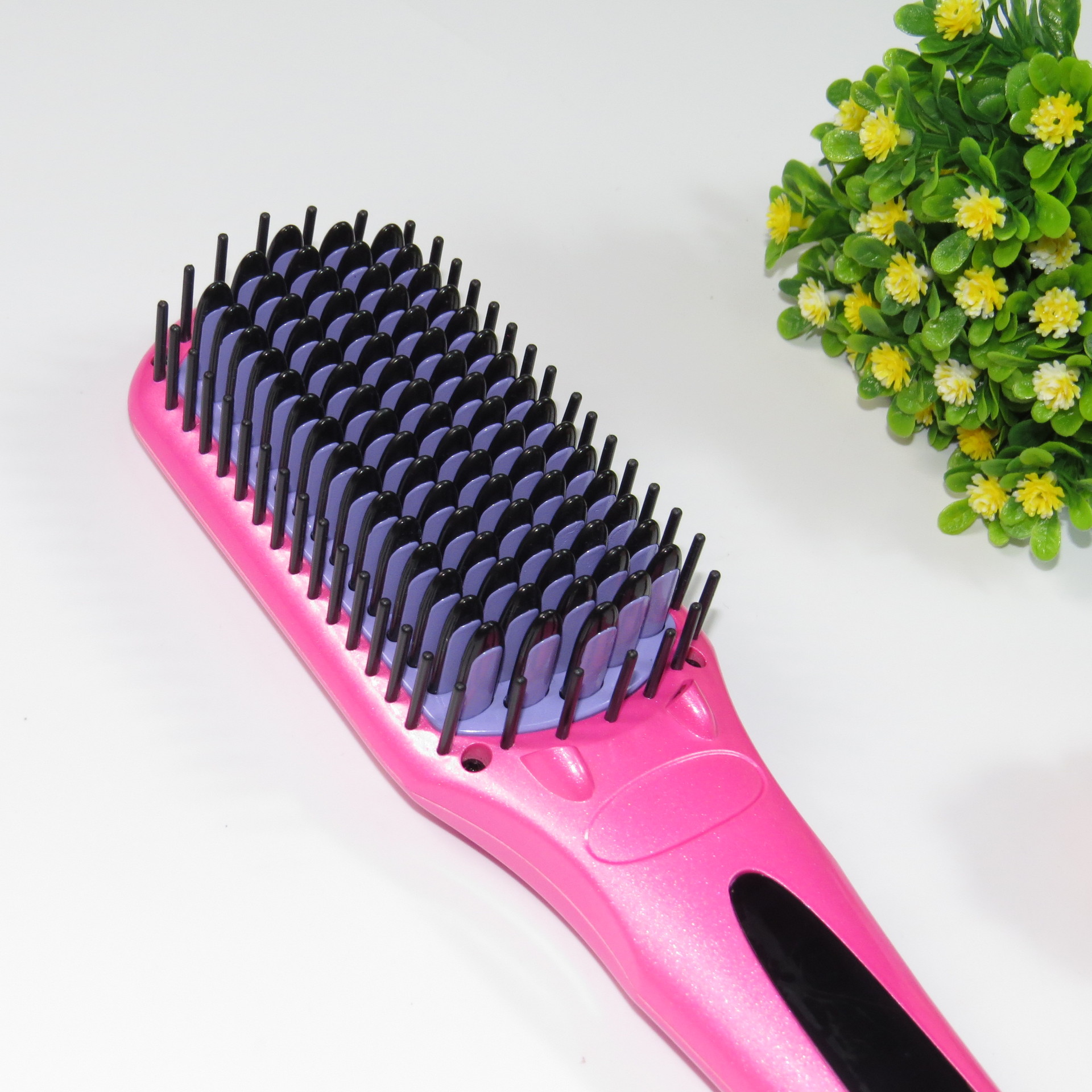 批发生产 直发梳电动 电热直发神器梳 防烫直发梳 负离子直.