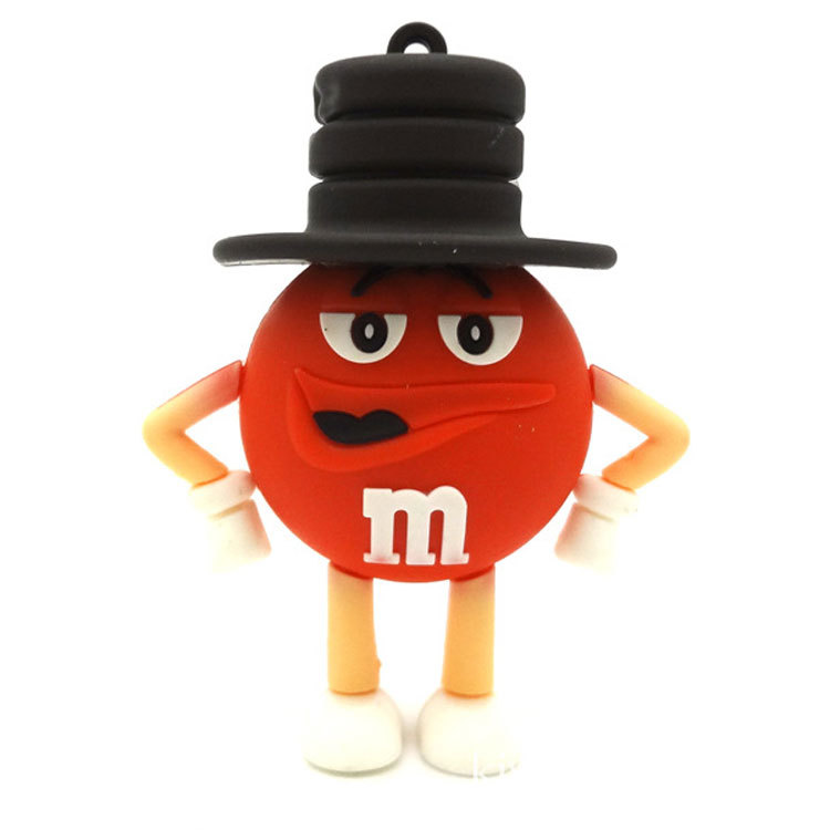 创意卡通礼品m朱古力豆u盘 3.0 8g m巧克力逗优盘 mm豆公仔32g