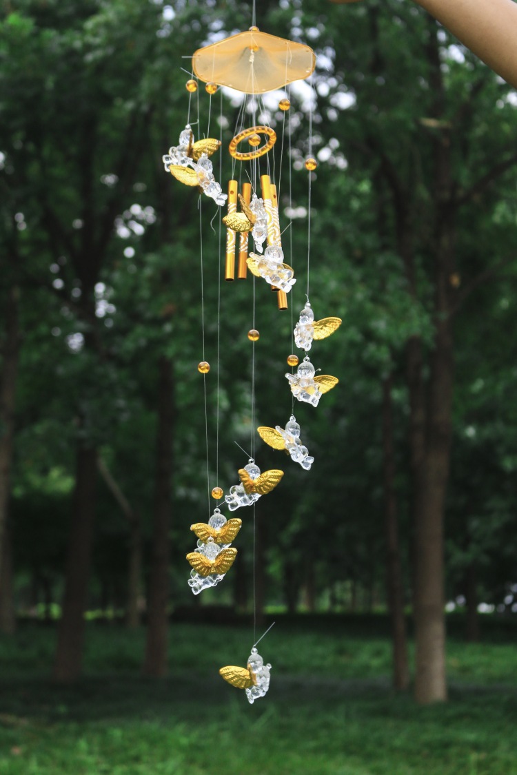 七彩亚克力水晶苹果风铃挂饰/长管风铃朋友生日礼物 苹果七彩风铃