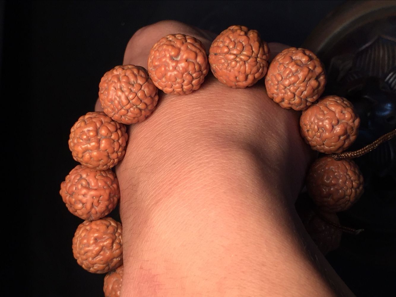 神品三瓣金刚菩提子 红皮爆肉脑纹矮桩龙鳞纹金刚 一件代发招代理