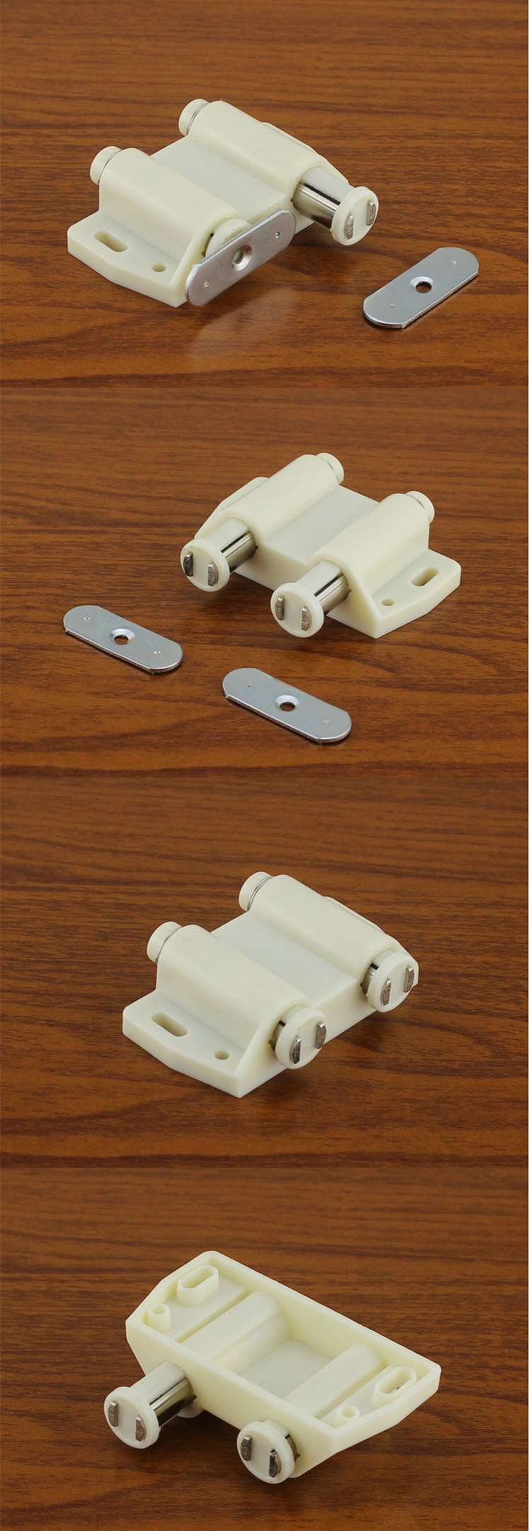 双门玻璃柜吸 橱柜门吸 柜门碰塑料磁吸弹簧磁碰一按即开一按即关