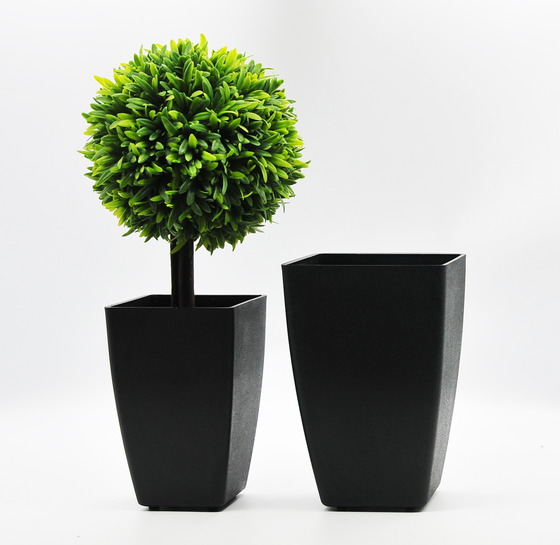 工厂直销砂面黑色塑料园形加仑花盆 多肉桌面盆栽花盆耐摔不破