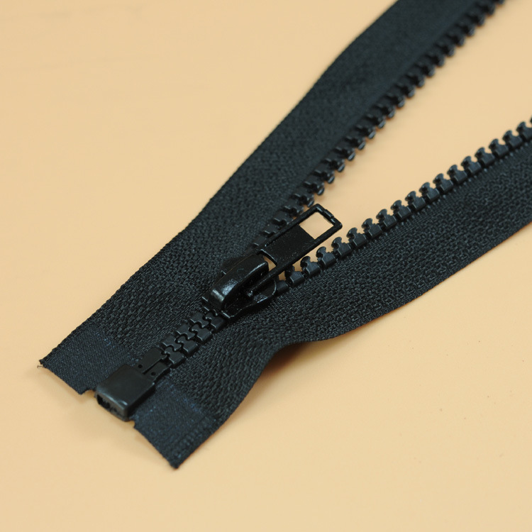 5号树脂粗齿开口拉链塑钢注塑拉链服装门襟包袋拉锁白色现货批发