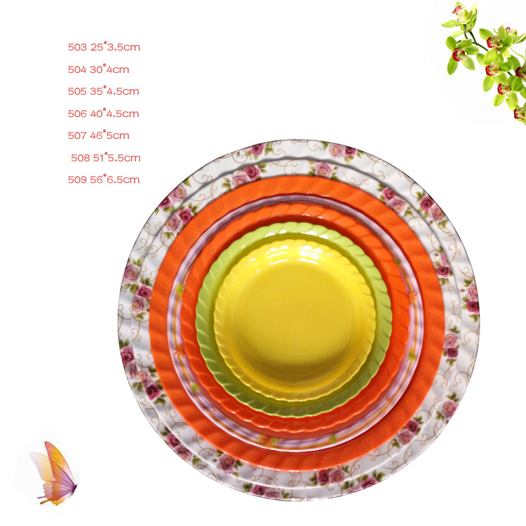 16 "Melamine Dinnerware Fruit Plate Melamine Fruit Plate Export Various Sizes 12- 22 Inch Export