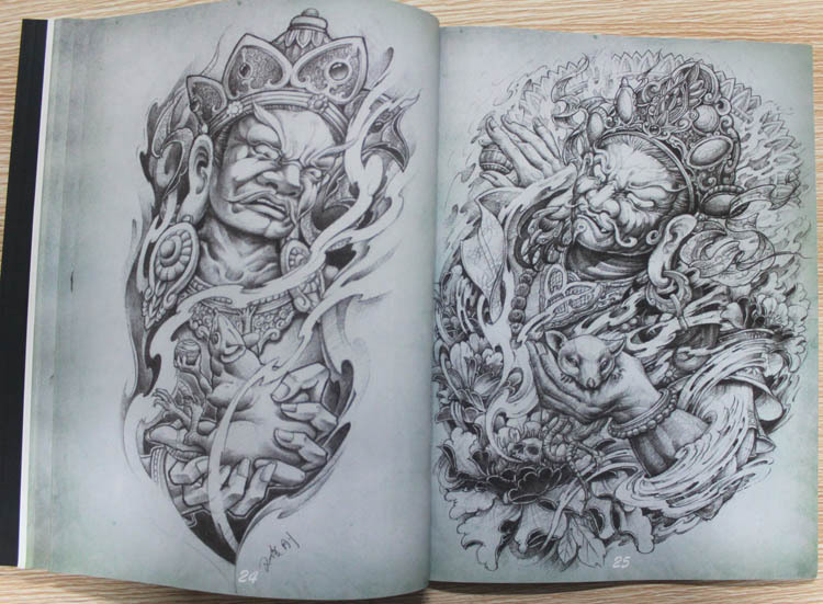 最新纹身书籍四十二章经二2 艺伎明王象神般若教学手搞图册器材a4