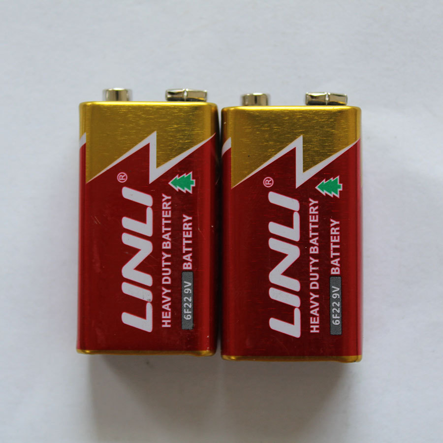 批发9v碳性方块层叠电池外贸出口方型6f22万用表无线话筒电池