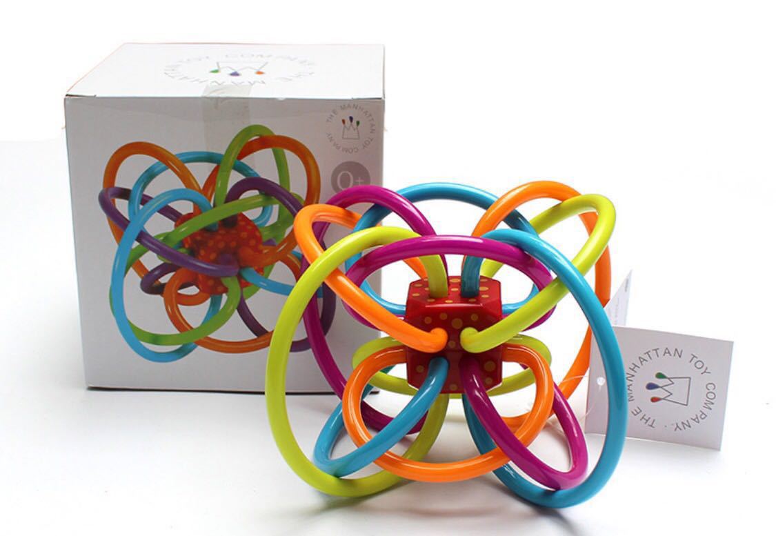 正品曼哈顿球 婴幼儿牙胶宝宝磨牙手抓球益智玩具