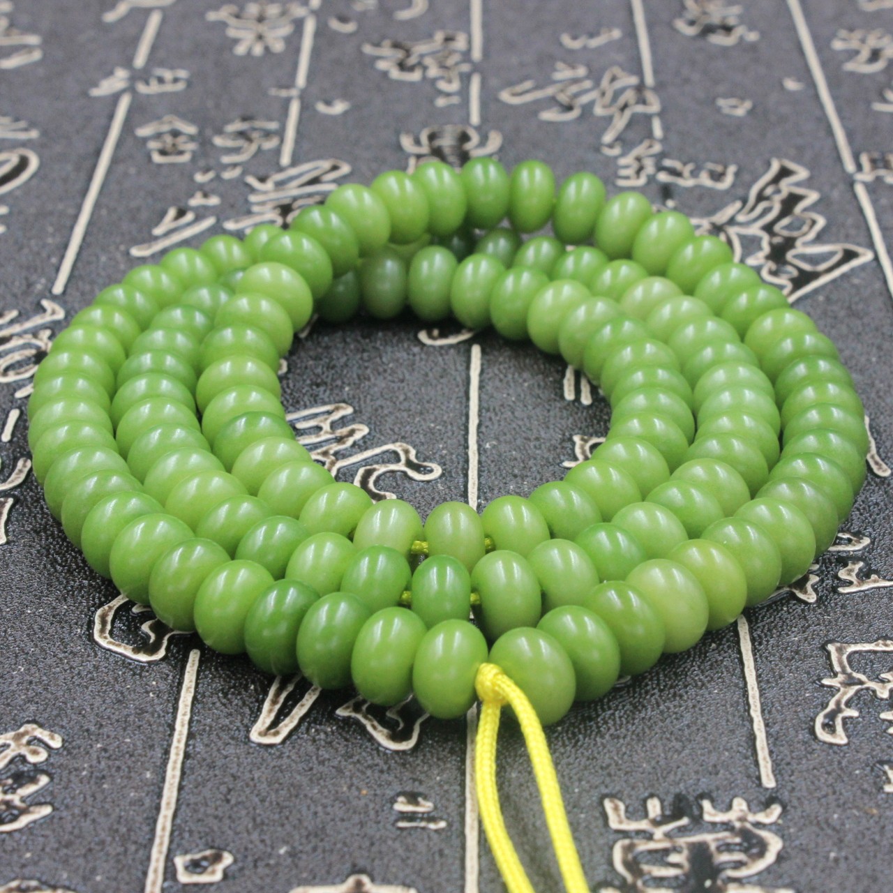 自产自销染色绿菩提根手串108手链长串佛珠算盘珠桶珠苹果圆竹节