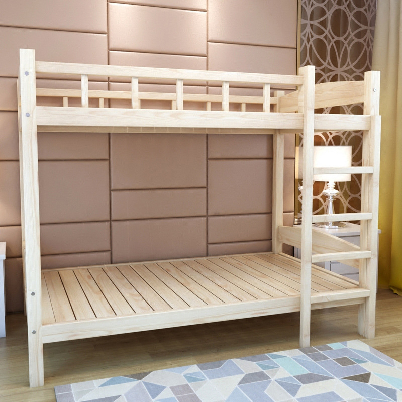 厂家定制儿童双人床上下铺 母子床双层实木 高低子母床 简约木床