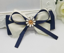 批发/韩版雪纺头饰/外贸小饰品/日系手工蝴蝶结发夹边夹