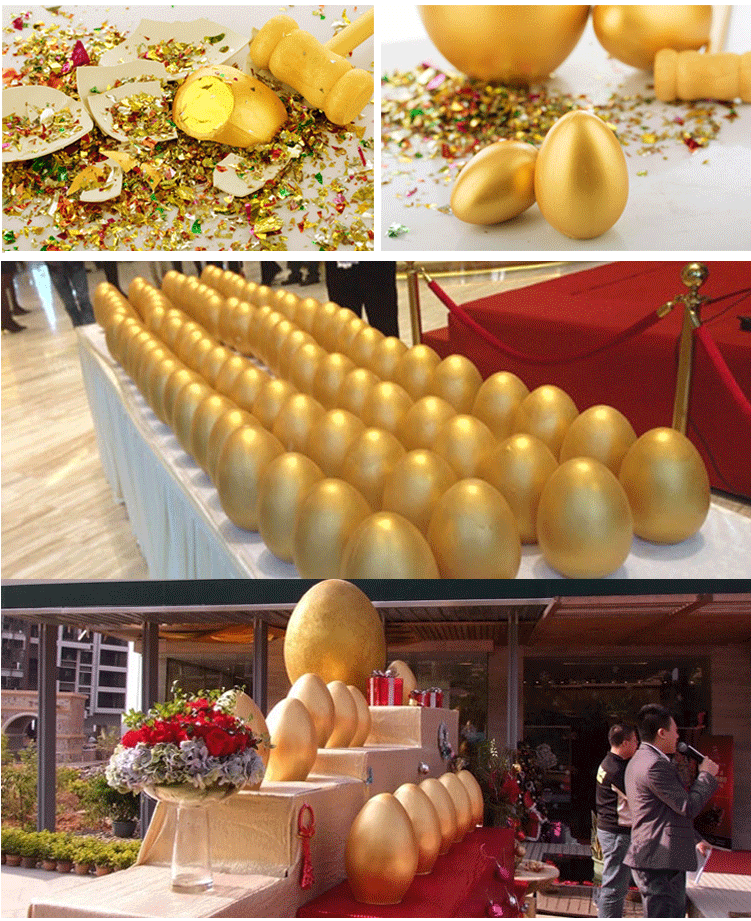 百色厂家批量销售各种规格金蛋砸金蛋开业抽奖道具低价