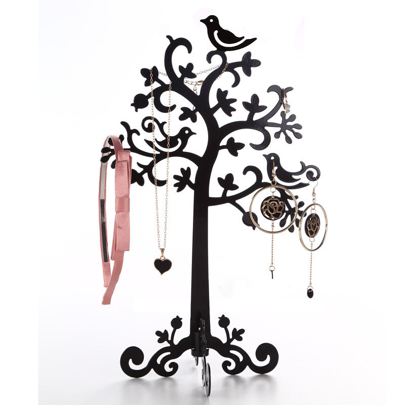 铁艺复古耳环架相思树展示架项链架耳坠饰品展架欧式鸟型树首饰架