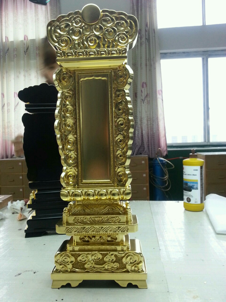 仿乾隆全真金手工雕刻祖先牌位