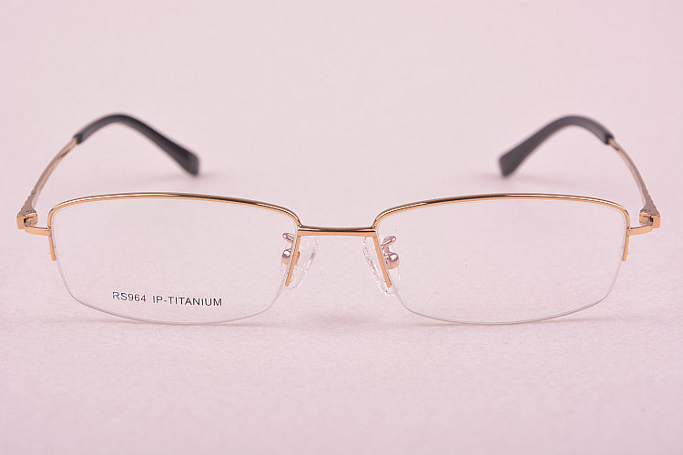 2016新款纯钛时尚超轻男款方形半框眼镜架配近视眼镜框商务休闲范