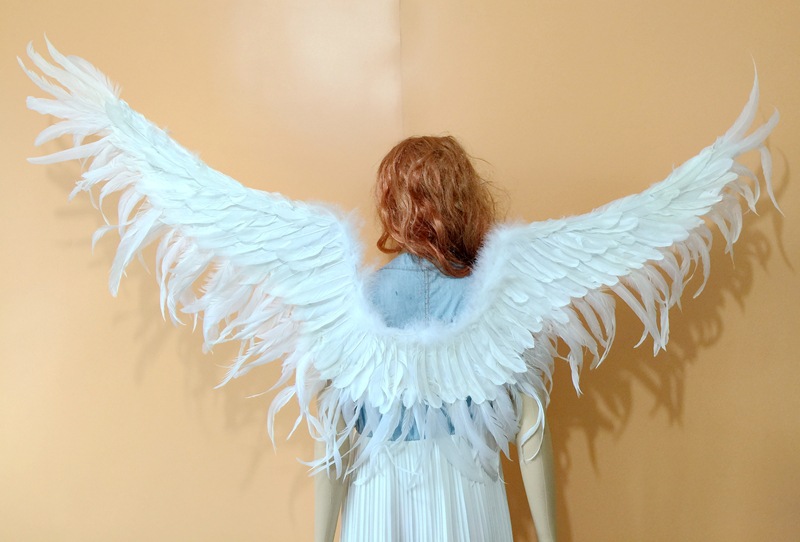 白色尾毛翅膀 微风款 天使翅膀 羽毛翅膀 维秘走秀翅膀