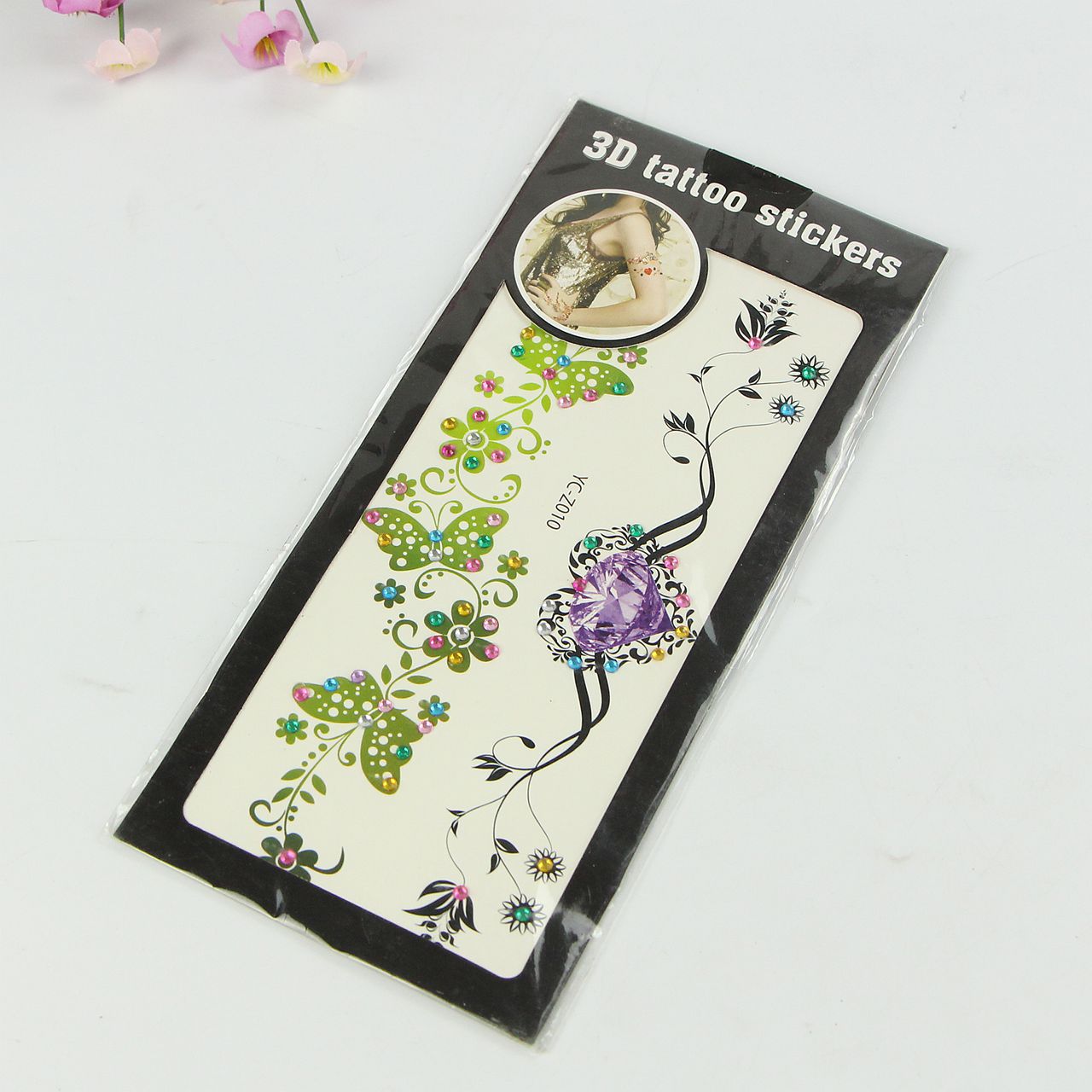 定制3d环保水转印欧美韩国纹身贴纸脸贴烫金万圣节圣诞节纹身贴