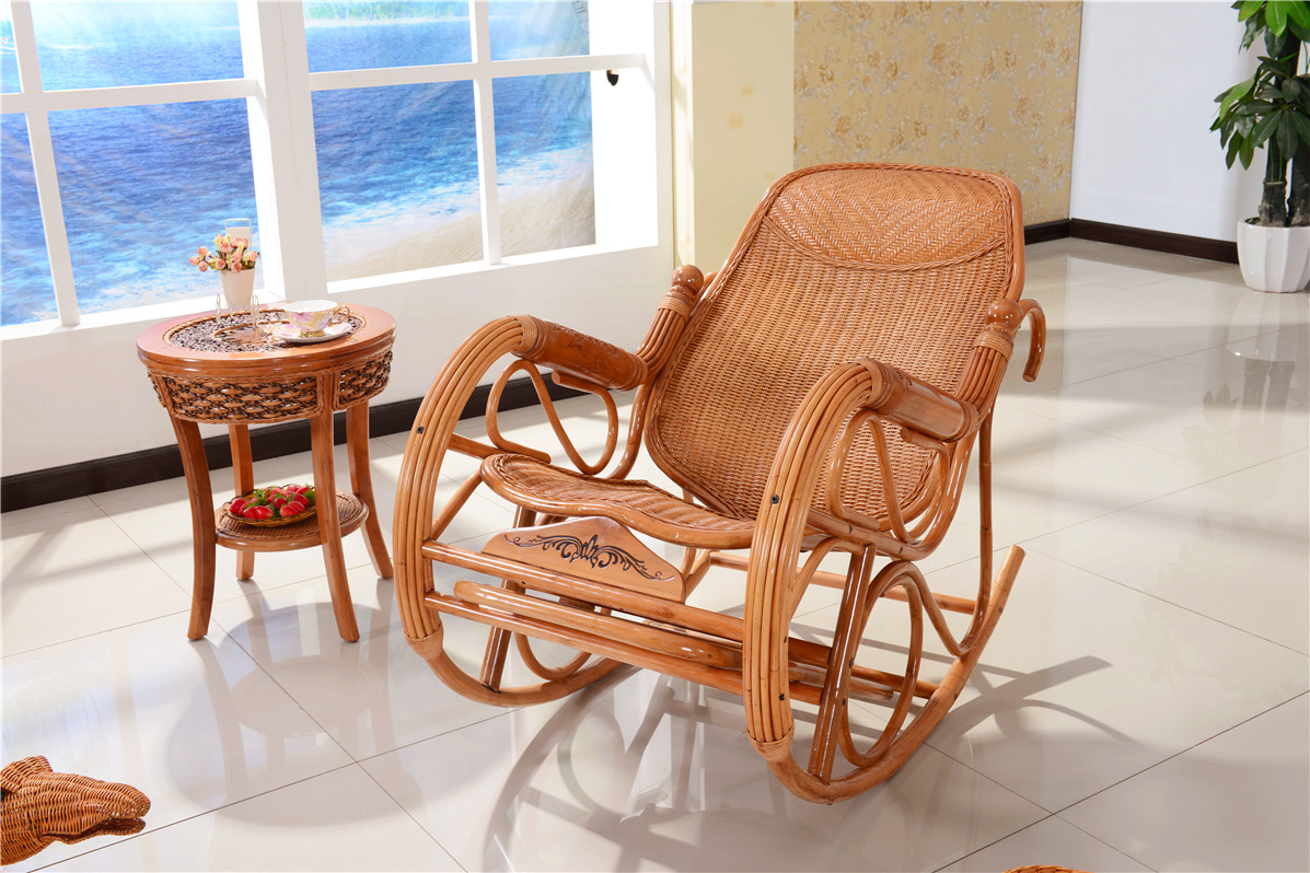 箐藤屋 户外阳台秋千 双人吊篮摇椅 藤编