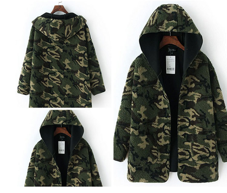 厂家现货直销 麂皮绒复合迷彩羊羔毛布料 皮毛一体面料