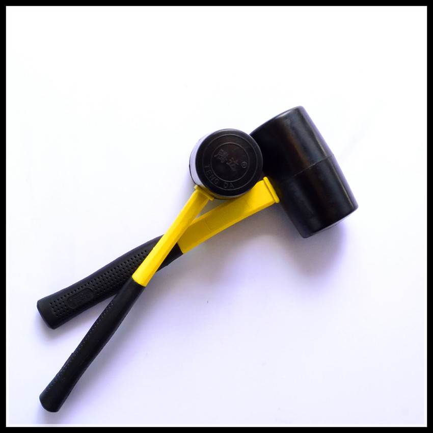 供应木柄纤维柄透明黑色白色不开胶橡胶锤橡皮锤地板安装