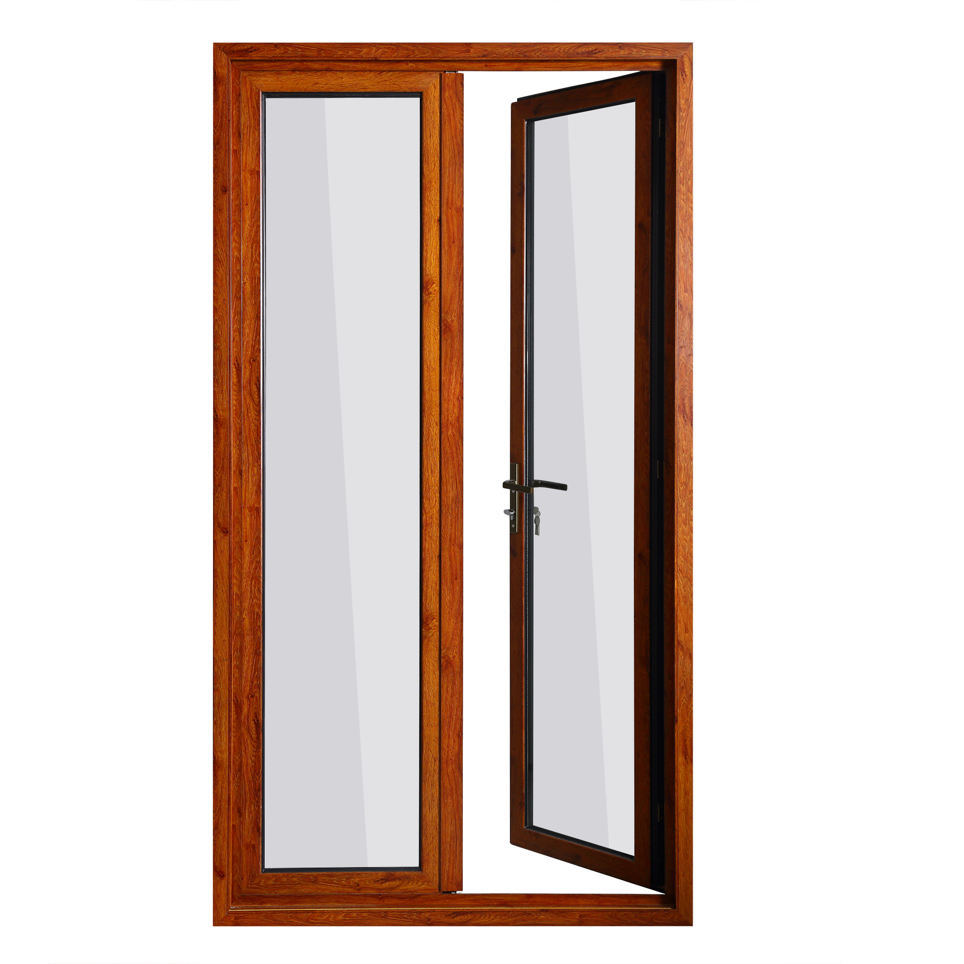 隔音铝合金平开门窗 中空玻璃隔音铝合金平