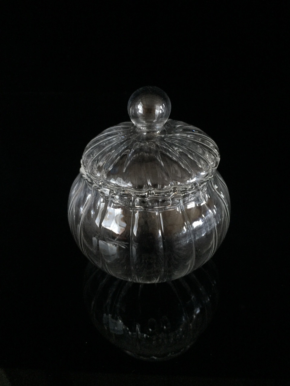 纯手工条纹糖缸200ml耐热玻璃糖罐耐高温条纹白糖罐盐罐调料罐