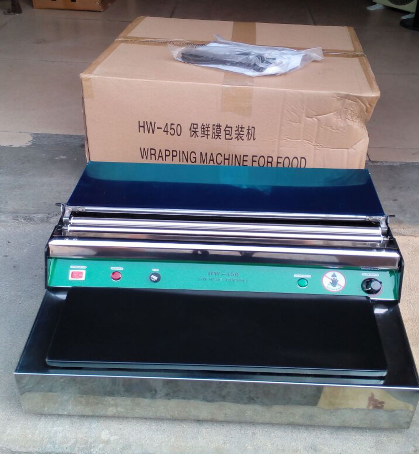 直销保鲜膜封口机 hw-450保鲜膜机 超市食品蔬菜保鲜封口机