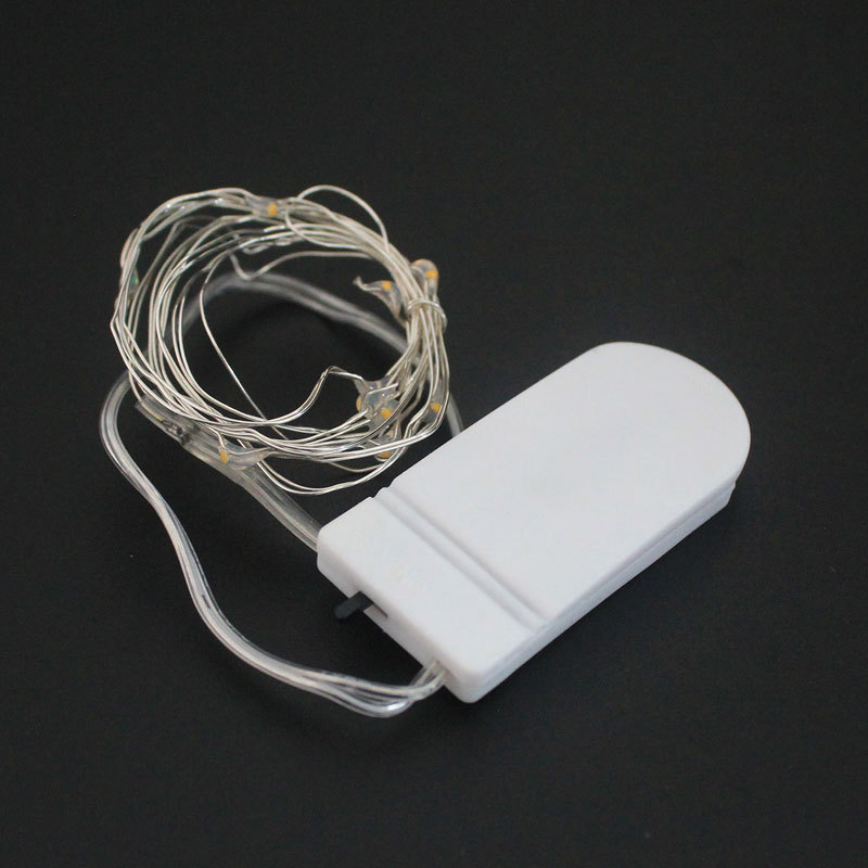 led铜线灯串 纽扣电池灯串圣诞节假日装饰彩灯