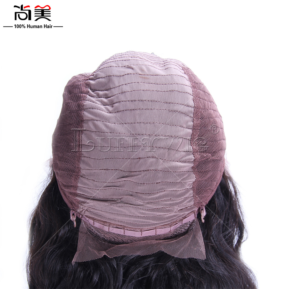 可接受定制自己染色真人印度发半机制假发头套bodywave22寸自然色